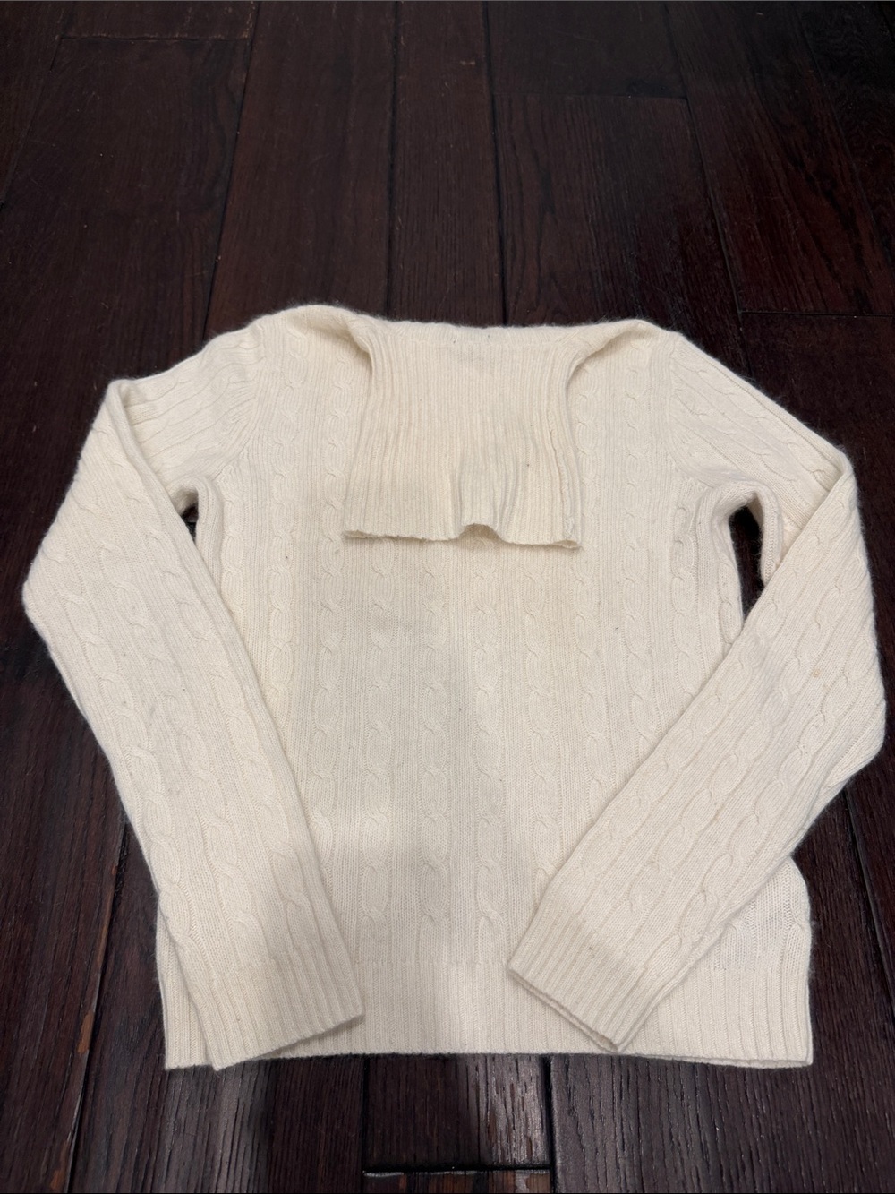 J crew Cream Cable-Knit Women's Sweater - Cozy Long Sleeve Pullover